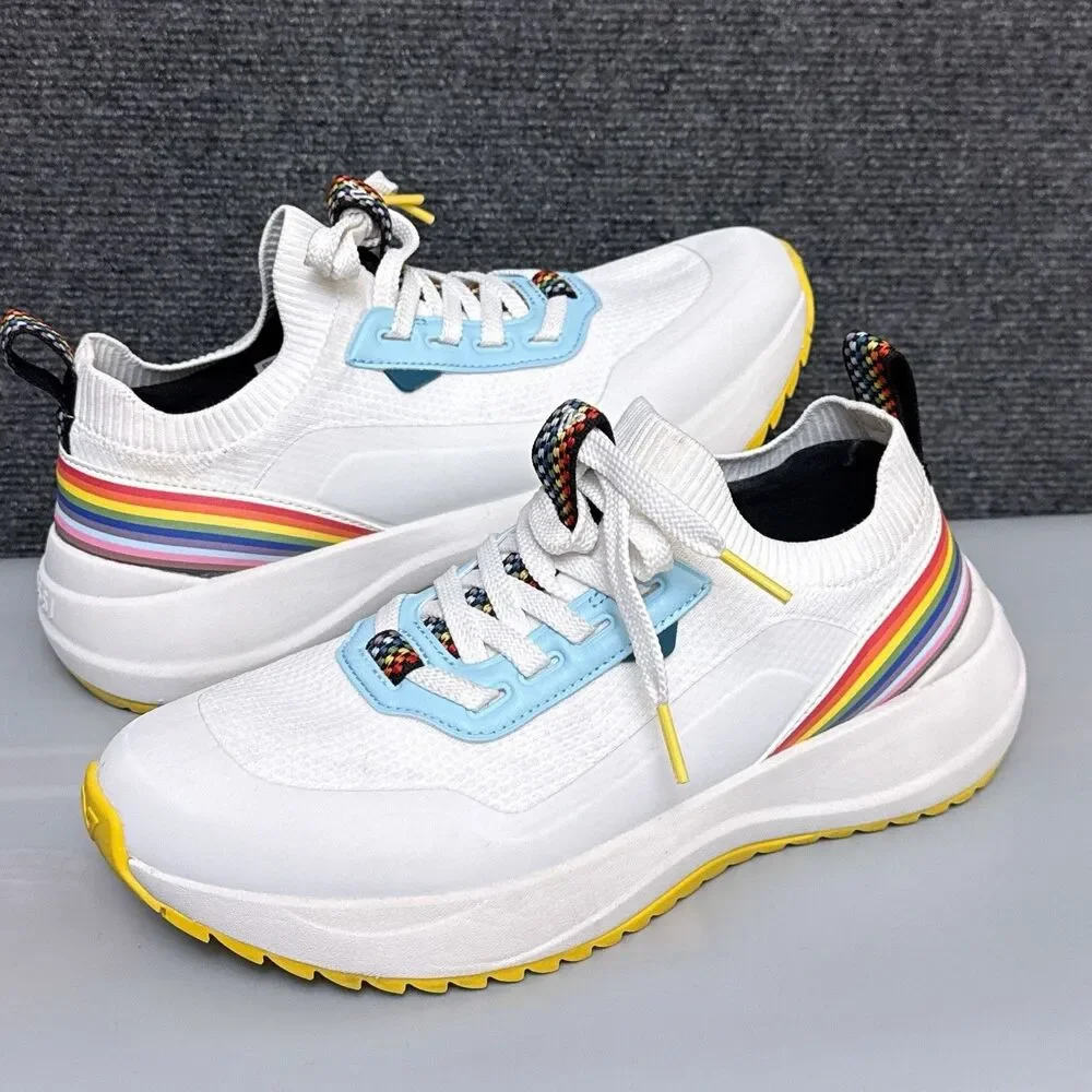 Vessi Stormburst Lowtop Womens Size 8 Waterproof Shoes Sneaker Pride 2024 - Picture 2 of 9